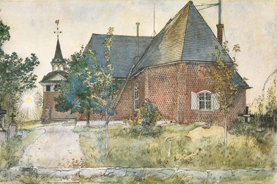 Carl Larsson The Old Church at Sundborn